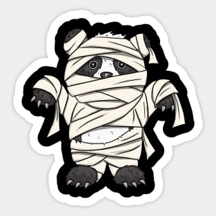 Cute Giant Panda Bear in Mummy Style Halloween Sticker